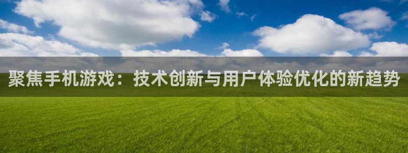 蓝冠娱乐网址注册：聚焦手机游戏：技术创新与用户体验优化的新趋